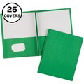 Avery Folder, 2Pocket, W/Fastnr, Gn 25PK AVE47977